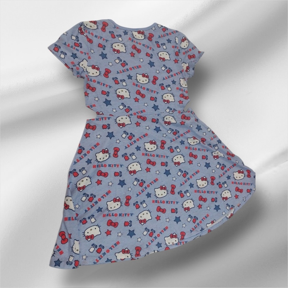 Hello‎ Kitty Patterned Blue Dress for Kids
